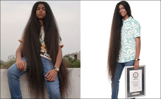 Celebration of Guinness Record related to the fastest haircut achievement