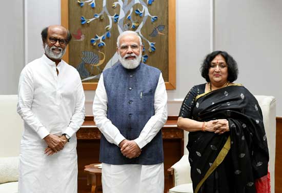 Rajinikanth: రాష్ట్రపతి, ప్రధానితో &#39;దాదా సాహెబ్‌ ఫాల్కే&#39; రజనీకాంత్‌