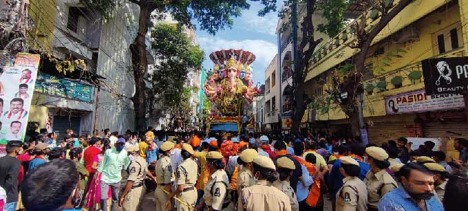 హైదరాబాద్‌ : ఖైరతాబాద్‌ మహాగణపతి నిమజ్జనోత్సవం