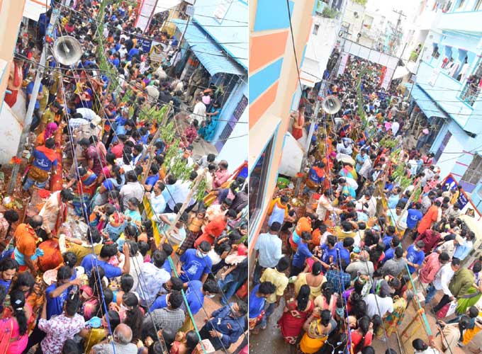 విజయనగరం: పైడితల్లి అమ్మవారి సిరిమానోత్సవానికి తరలివచ్చిన భక్తులు