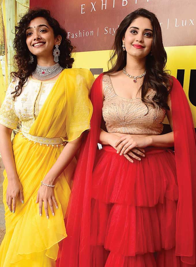 మాదాపూర్ హెచ్ఐసీసీలో హై లైఫ్ పేరిట ఏర్పాటు చేసిన వస్త్రాభరణాల ప్రదర్శన శుక్రవారం ఆరంభమైంది. సినీనటి సురభి, శాన్విమేఘన ముఖ్య అతిథిలుగా హాజరై జ్యోతిని వెలిగించి ప్రదర్శనను ప్రారంభించారు. ముద్దుగుమ్మలు సురభి, శాన్వీతోపాటు పలువురు రూపదర్శినులు సరికొత్త వస్త్రశ్రేణిలో హొయలుపోయారు. ఈ నెల 26 వరకు కొనసాగనున్న ఈ ప్రదర్శనలో వివిధ నగరాలకు చెందిన ఫ్యాషన్ డిజైనర్లు రూపొందించి రంగురంగుల చీరలు, డ్రెస్సులు, ఆభరణాలు, ఫ్యాషన్ ఉత్పత్తులు, గృహాలంకరణ వస్తువులు అనేకం కొలువుదీరాయి.