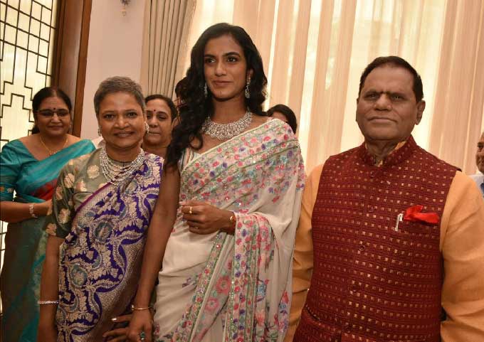 కార్యక్రమానికి హాజరైన సుబ్బిరామిరెడ్డి, చిత్రంలో పీవీ సింధు