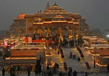 Ayodhya rammandir :  సర్వాంగ సుందరంగా  ముస్తాబైన అయోధ్యరామాలయం