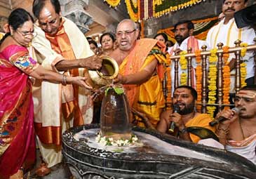 CM KCR: యాదాద్రి శివాలయ ఉద్ఘాటనలో పాల్గొన్న సీఎం కేసీఆర్‌