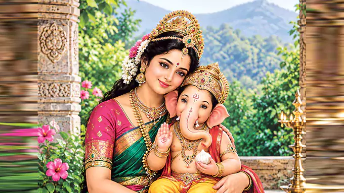 ఆదిదేవుడికి అన్నీ అమ్మ శుభలక్షణాలే!