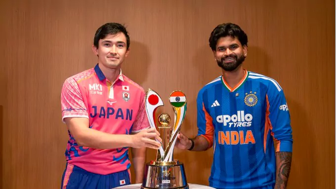 జపాన్తో 5 ఓవర్ల మ్యాచ్.. ఇండియా బ్యాటింగ్ జపాన్తో 5 ఓవర్ల మ్యాచ్.. ఇండియా బ్యాటింగ్