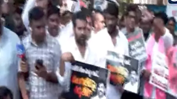 ఈడీ కార్యాలయం వద్ద బీఆర్‌ఎస్‌ ఆందోళన