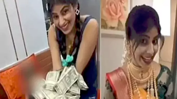 తలపై డబ్బులు చల్లుకుంటూ మళ్లీ రీల్స్‌!