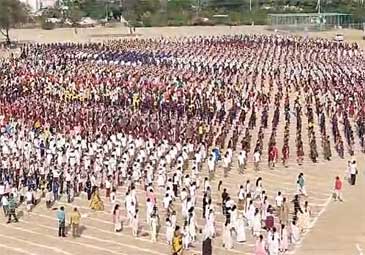 Nizamabad: 11 వేల మందితో తైక్వాండో ప్రదర్శన.. ‘ఇండియన్ బుక్ ఆఫ్ రికార్డ్స్‌’లో చోటు